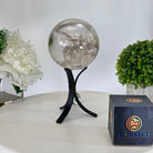 Super Quality Smoky Quartz Sphere on Metal Stand 3 lbs & 7.7" Tall #5636 - 0008 - Brazil GemsBrazil GemsSuper Quality Smoky Quartz Sphere on Metal Stand 3 lbs & 7.7" Tall #5636 - 0008Spheres5636 - 0008