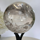 Super Quality Smoky Quartz Sphere on Metal Stand 3 lbs & 7.7" Tall #5636 - 0008 - Brazil GemsBrazil GemsSuper Quality Smoky Quartz Sphere on Metal Stand 3 lbs & 7.7" Tall #5636 - 0008Spheres5636 - 0008