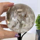 Super Quality Smoky Quartz Sphere on Metal Stand 3.3 lbs & 7.9" Tall #5636 - 0009 - Brazil GemsBrazil GemsSuper Quality Smoky Quartz Sphere on Metal Stand 3.3 lbs & 7.9" Tall #5636 - 0009Spheres5636 - 0009