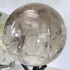 Super Quality Smoky Quartz Sphere on Metal Stand 3.3 lbs & 7.9" Tall #5636 - 0009 - Brazil GemsBrazil GemsSuper Quality Smoky Quartz Sphere on Metal Stand 3.3 lbs & 7.9" Tall #5636 - 0009Spheres5636 - 0009