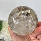 Super Quality Smoky Quartz Sphere on Wood Base 3.3 lbs & 4.9" Tall #5636 - 0010 - Brazil GemsBrazil GemsSuper Quality Smoky Quartz Sphere on Wood Base 3.3 lbs & 4.9" Tall #5636 - 0010Spheres5636 - 0010