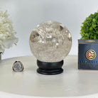 Super Quality Smoky Quartz Sphere on Wood Base 3.4 lbs & 5" Tall #5636 - 0011 - Brazil GemsBrazil GemsSuper Quality Smoky Quartz Sphere on Wood Base 3.4 lbs & 5" Tall #5636 - 0011Spheres5636 - 0011