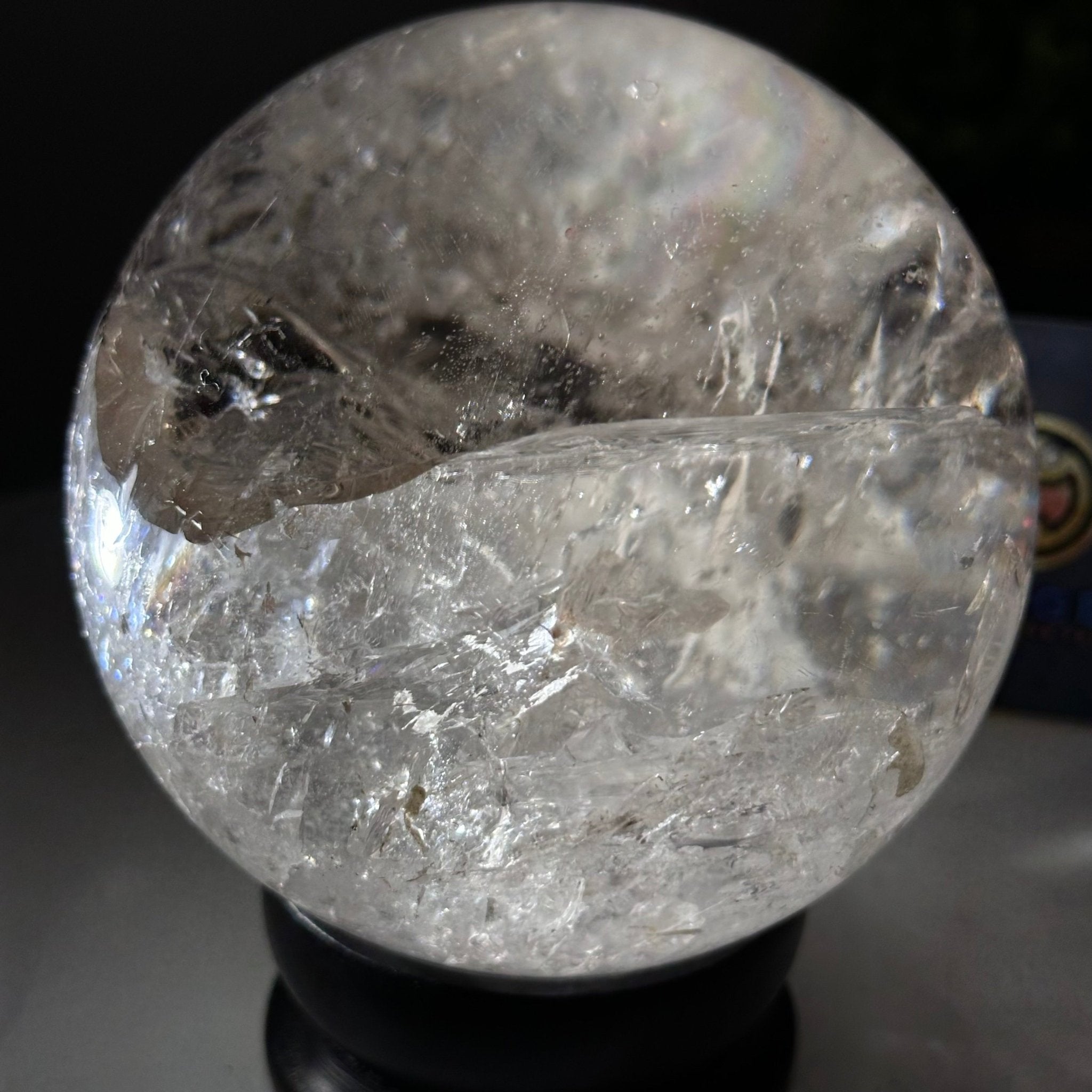 Super Quality Smoky Quartz Sphere on Wood Base 3.4 lbs & 5" Tall #5636 - 0011 - Brazil GemsBrazil GemsSuper Quality Smoky Quartz Sphere on Wood Base 3.4 lbs & 5" Tall #5636 - 0011Spheres5636 - 0011