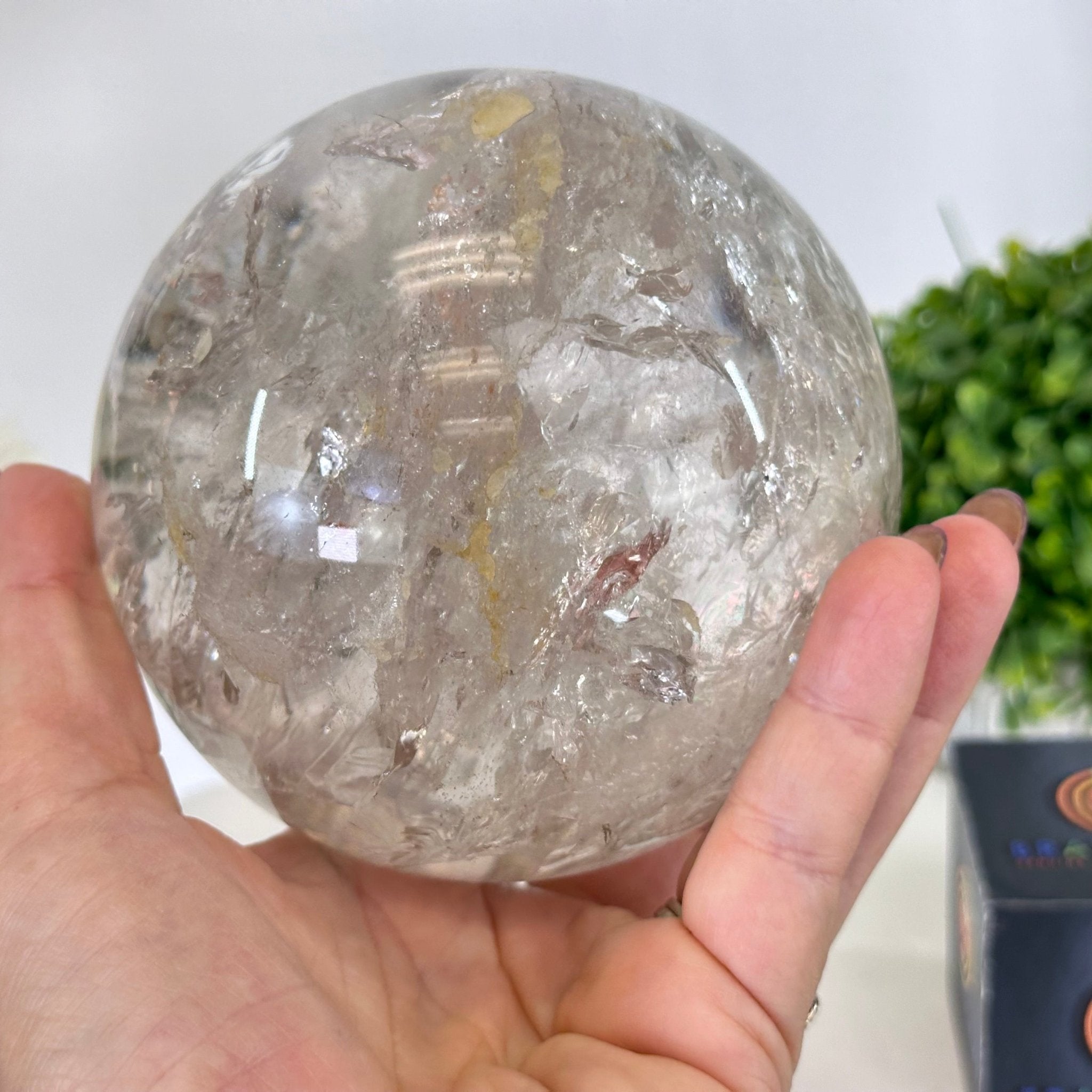 Super Quality Smoky Quartz Sphere on Wood Base 4 lbs & 5.2" Tall #5636 - 0012 - Brazil GemsBrazil GemsSuper Quality Smoky Quartz Sphere on Wood Base 4 lbs & 5.2" Tall #5636 - 0012Spheres5636 - 0012