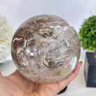 Super Quality Smoky Quartz Sphere on Wood Base 4.5 lbs & 5.4" Tall #5636 - 0013 - Brazil GemsBrazil GemsSuper Quality Smoky Quartz Sphere on Wood Base 4.5 lbs & 5.4" Tall #5636 - 0013Spheres5636 - 0013