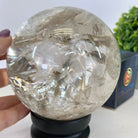 Super Quality Smoky Quartz Sphere on Wood Base 4.5 lbs & 5.4" Tall #5636 - 0013 - Brazil GemsBrazil GemsSuper Quality Smoky Quartz Sphere on Wood Base 4.5 lbs & 5.4" Tall #5636 - 0013Spheres5636 - 0013