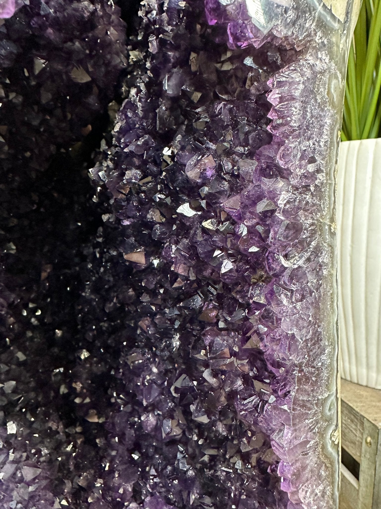 Super Quality Uruguayan Amethyst Cluster on a Metal Base, 169.8 lbs & 48.9" Tall, #5491 - 0250 - Brazil GemsBrazil GemsSuper Quality Uruguayan Amethyst Cluster on a Metal Base, 169.8 lbs & 48.9" Tall, #5491 - 0250Clusters on Fixed Bases5491 - 0250
