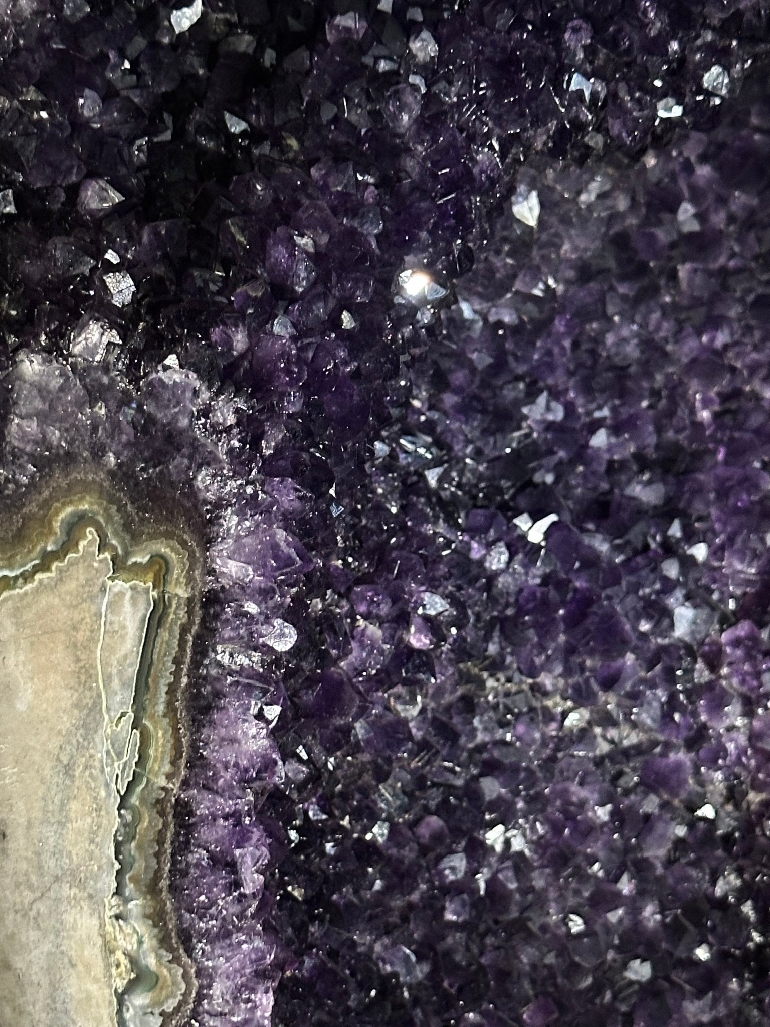 Super Quality Uruguayan Amethyst Cluster on a Metal Base, 169.8 lbs & 48.9" Tall, #5491 - 0250 - Brazil GemsBrazil GemsSuper Quality Uruguayan Amethyst Cluster on a Metal Base, 169.8 lbs & 48.9" Tall, #5491 - 0250Clusters on Fixed Bases5491 - 0250