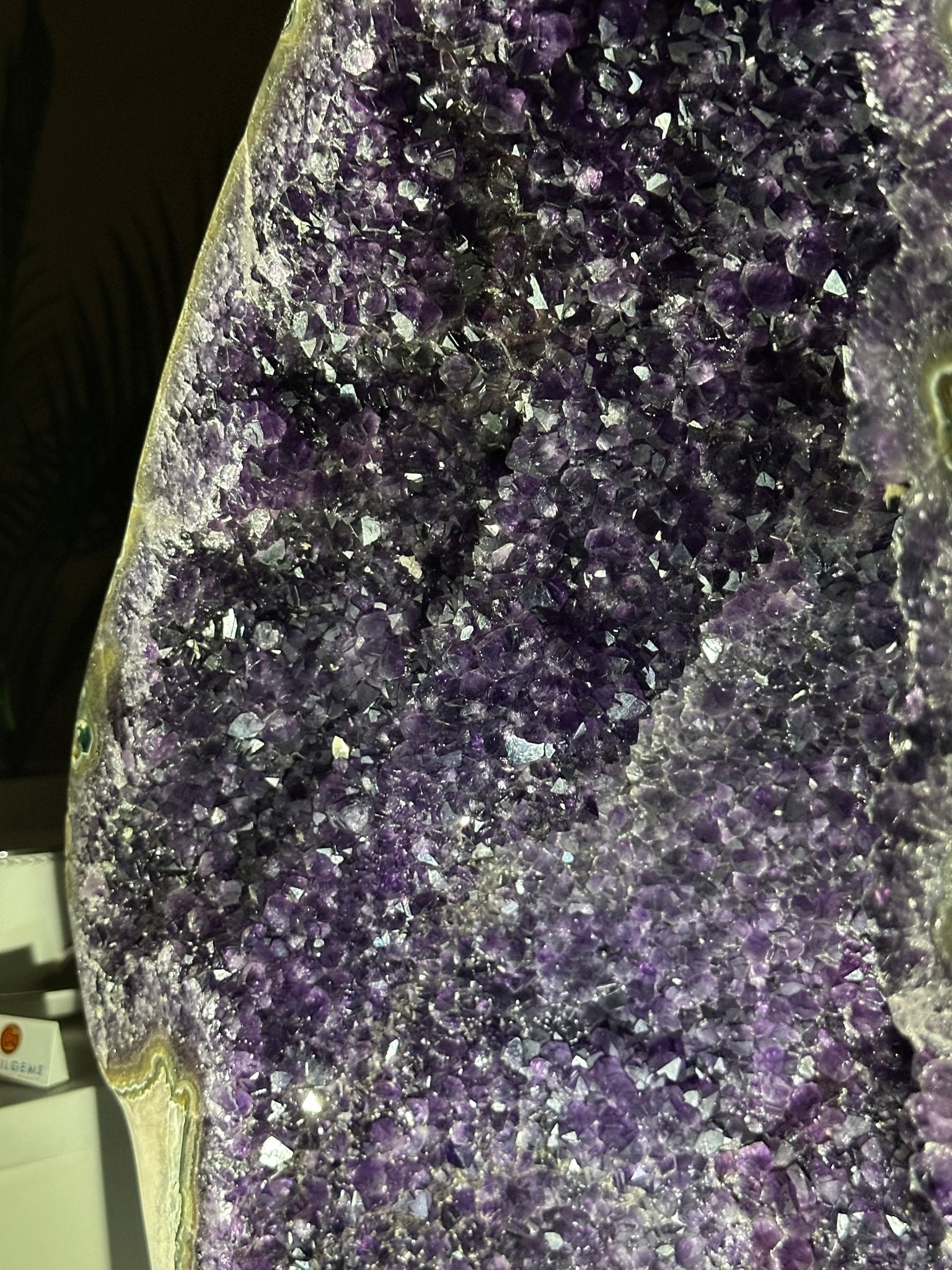 Super Quality Uruguayan Amethyst Cluster on a Metal Base, 169.8 lbs & 48.9" Tall, #5491 - 0250 - Brazil GemsBrazil GemsSuper Quality Uruguayan Amethyst Cluster on a Metal Base, 169.8 lbs & 48.9" Tall, #5491 - 0250Clusters on Fixed Bases5491 - 0250