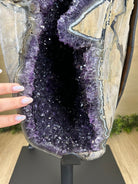 Super Quality Uruguayan Amethyst Cluster on a Metal Base, 169.8 lbs & 48.9" Tall, #5491 - 0250 - Brazil GemsBrazil GemsSuper Quality Uruguayan Amethyst Cluster on a Metal Base, 169.8 lbs & 48.9" Tall, #5491 - 0250Clusters on Fixed Bases5491 - 0250