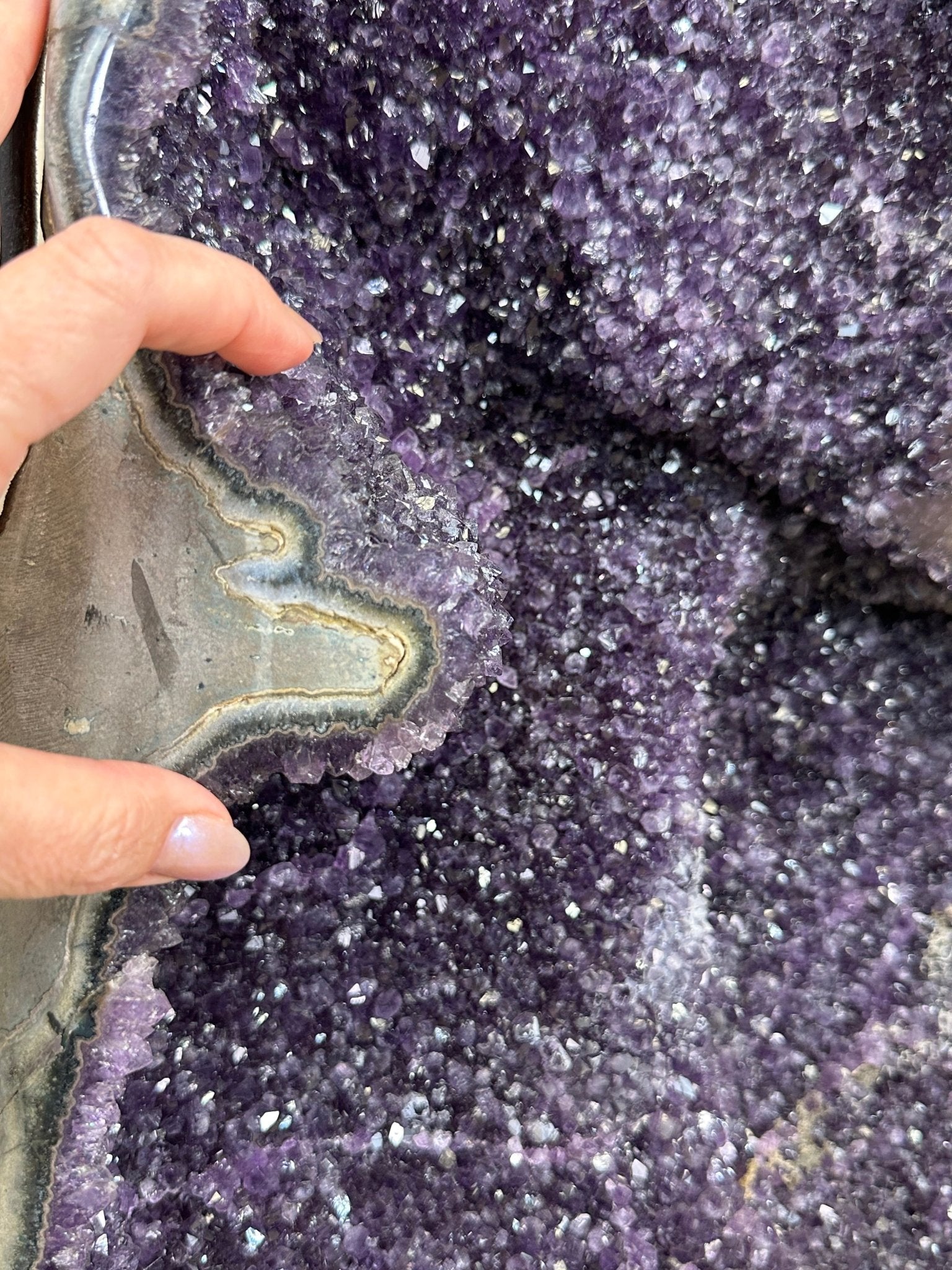 Super Quality Uruguayan Amethyst Cluster on Rotating Stand, 119.1 lbs & 46.7" Tall #5492 - 0034 - Brazil GemsBrazil GemsSuper Quality Uruguayan Amethyst Cluster on Rotating Stand, 119.1 lbs & 46.7" Tall #5492 - 0034Clusters on Rotating Bases5492 - 0034