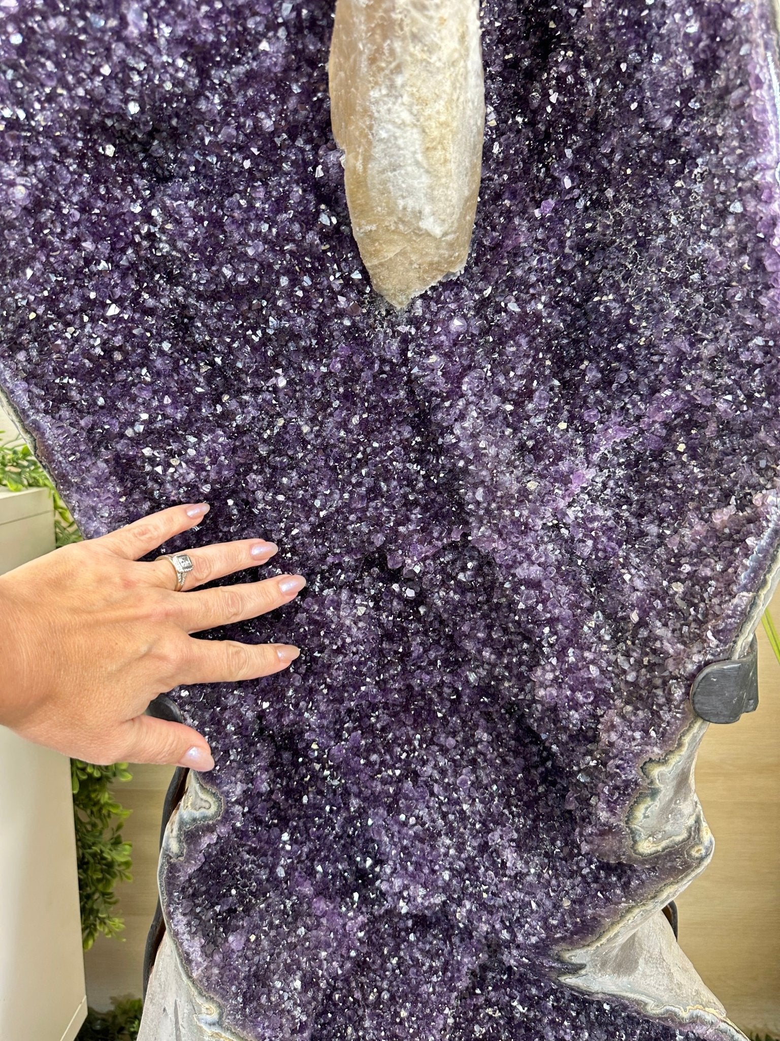 Super Quality Uruguayan Amethyst Cluster on Rotating Stand, 119.1 lbs & 46.7" Tall #5492 - 0034 - Brazil GemsBrazil GemsSuper Quality Uruguayan Amethyst Cluster on Rotating Stand, 119.1 lbs & 46.7" Tall #5492 - 0034Clusters on Rotating Bases5492 - 0034