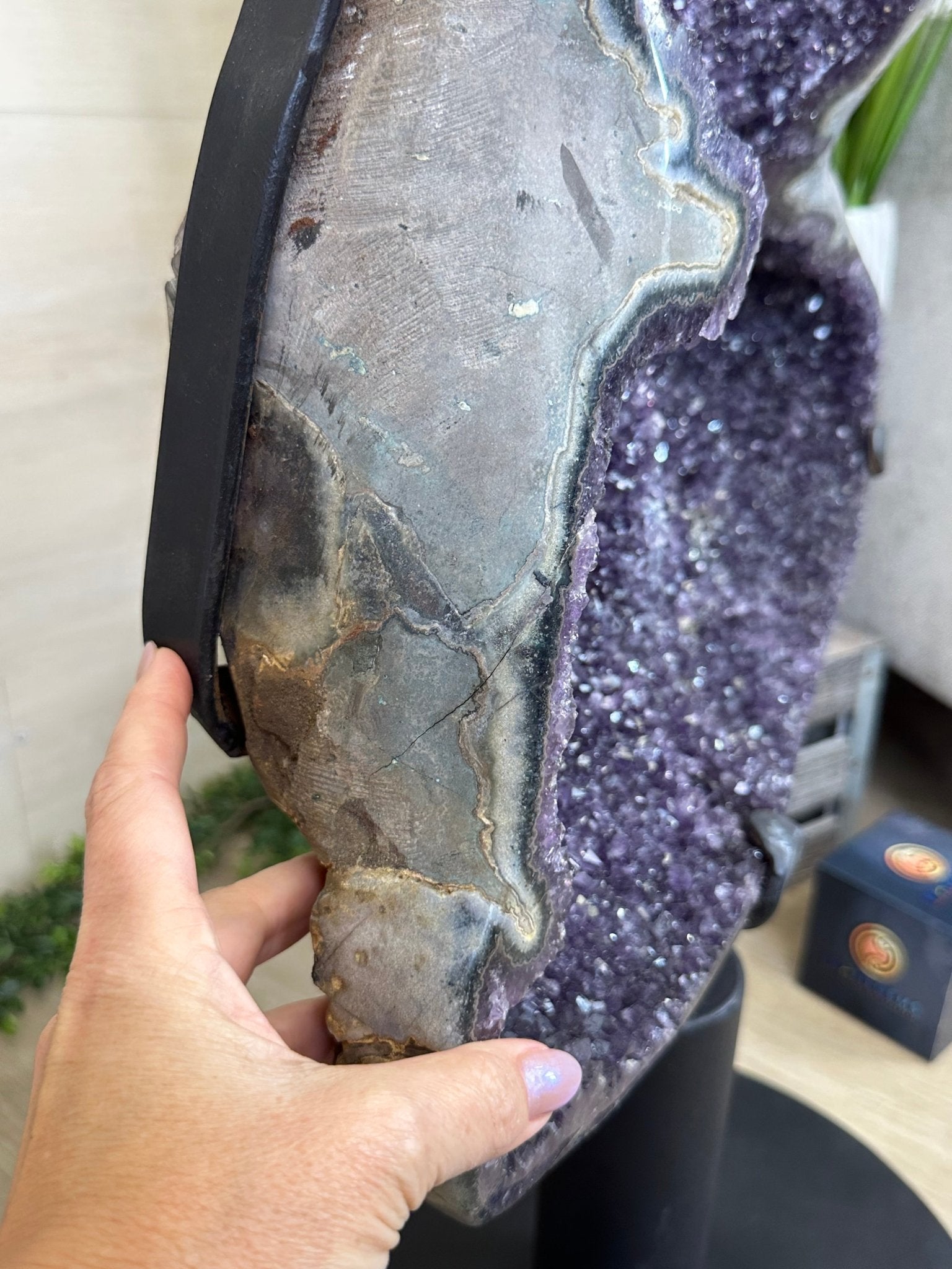 Super Quality Uruguayan Amethyst Cluster on Rotating Stand, 119.1 lbs & 46.7" Tall #5492 - 0034 - Brazil GemsBrazil GemsSuper Quality Uruguayan Amethyst Cluster on Rotating Stand, 119.1 lbs & 46.7" Tall #5492 - 0034Clusters on Rotating Bases5492 - 0034