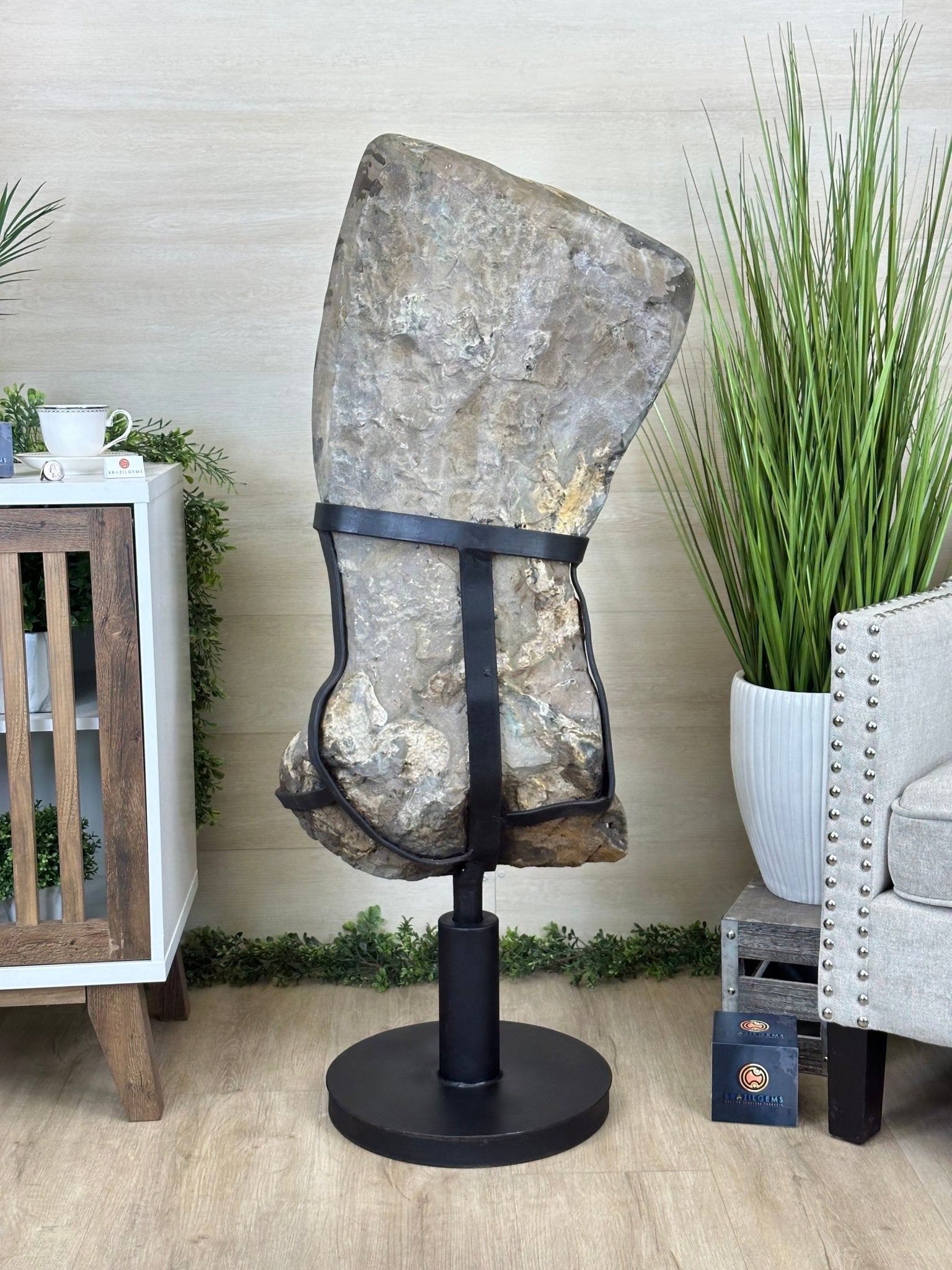 Super Quality Uruguayan Amethyst Cluster on Rotating Stand, 119.1 lbs & 46.7" Tall #5492 - 0034 - Brazil GemsBrazil GemsSuper Quality Uruguayan Amethyst Cluster on Rotating Stand, 119.1 lbs & 46.7" Tall #5492 - 0034Clusters on Rotating Bases5492 - 0034