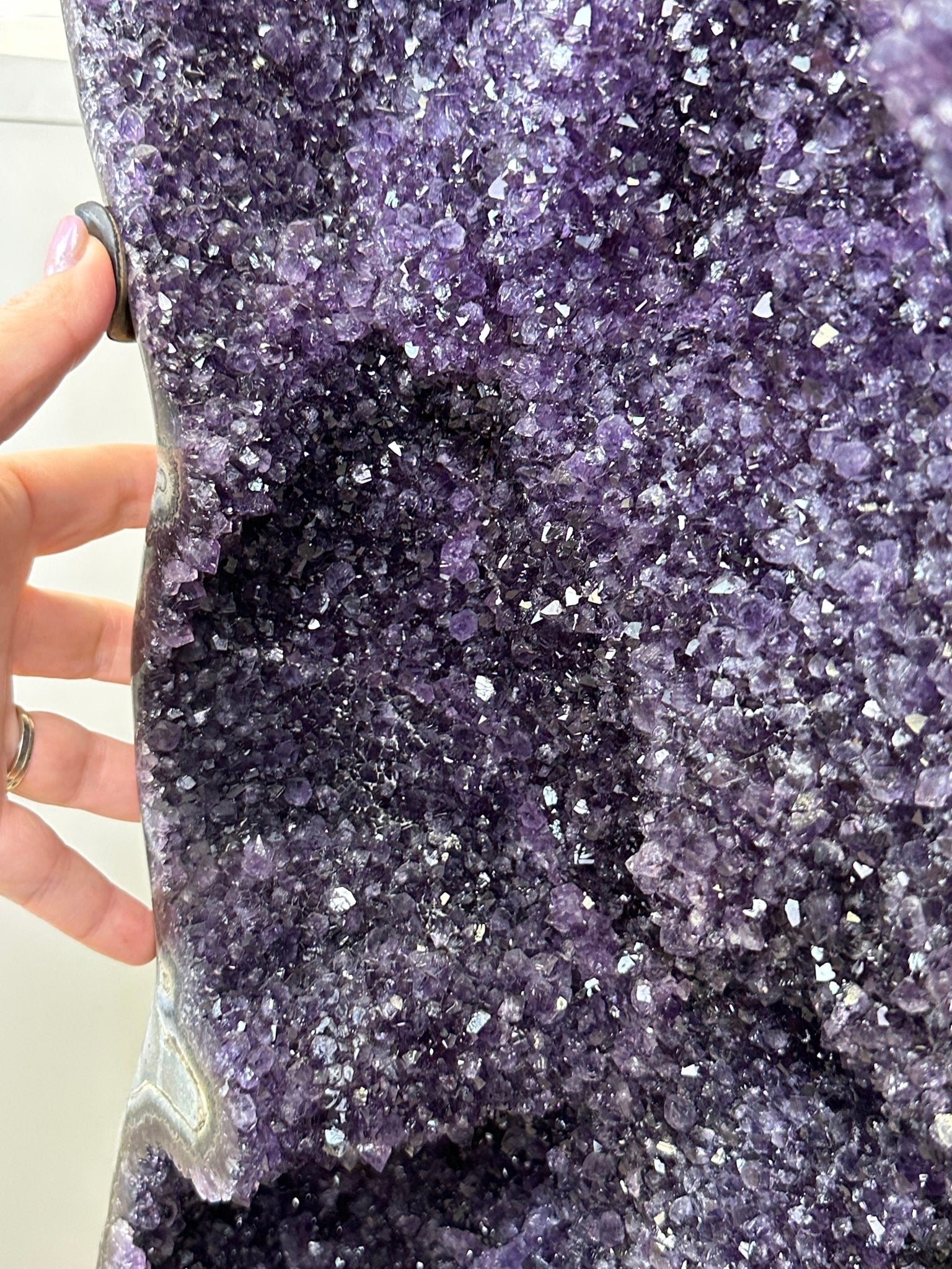 Super Quality Uruguayan Amethyst Cluster on Rotating Stand, 119.1 lbs & 46.7" Tall #5492 - 0034 - Brazil GemsBrazil GemsSuper Quality Uruguayan Amethyst Cluster on Rotating Stand, 119.1 lbs & 46.7" Tall #5492 - 0034Clusters on Rotating Bases5492 - 0034