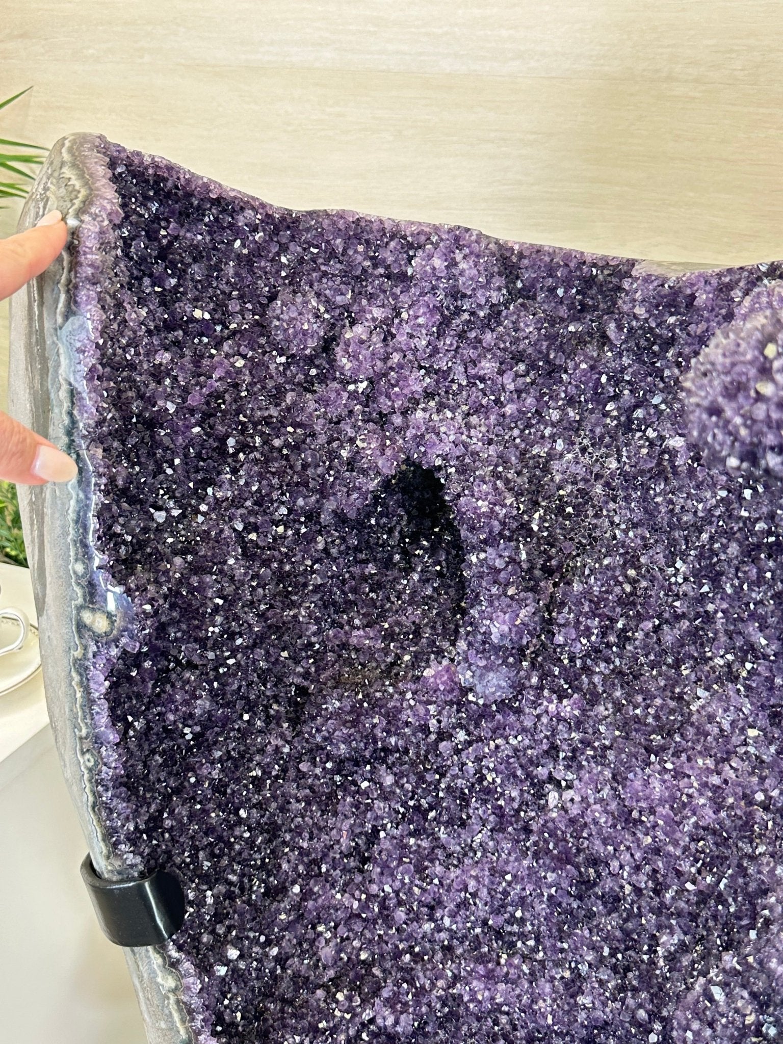 Super Quality Uruguayan Amethyst Cluster on Rotating Stand, 227.1 lbs & 53.1" Tall #5492 - 0035 - Brazil GemsBrazil GemsSuper Quality Uruguayan Amethyst Cluster on Rotating Stand, 227.1 lbs & 53.1" Tall #5492 - 0035Clusters on Rotating Bases5492 - 0035