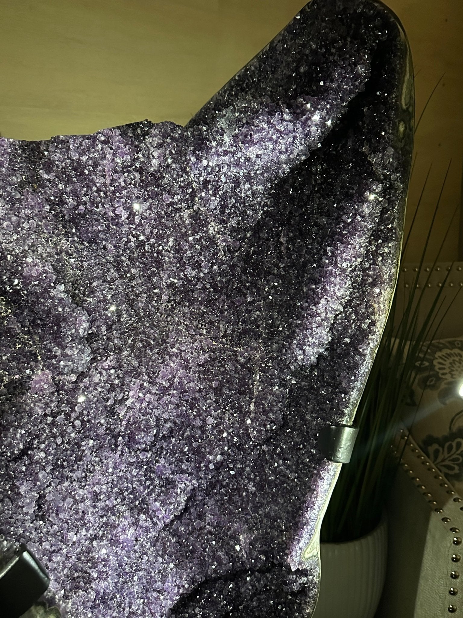 Super Quality Uruguayan Amethyst Cluster on Rotating Stand, 227.1 lbs & 53.1" Tall #5492 - 0035 - Brazil GemsBrazil GemsSuper Quality Uruguayan Amethyst Cluster on Rotating Stand, 227.1 lbs & 53.1" Tall #5492 - 0035Clusters on Rotating Bases5492 - 0035