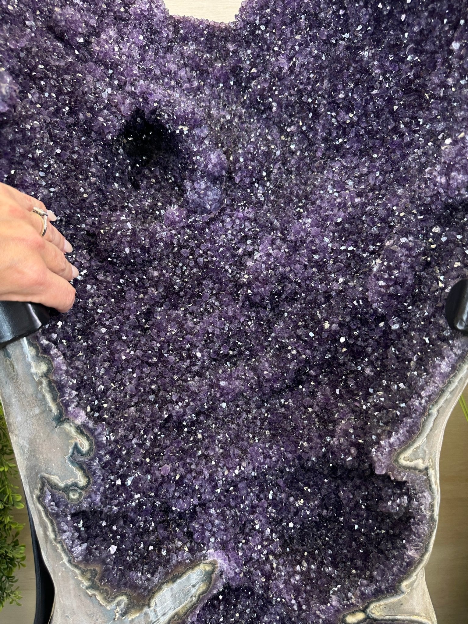 Super Quality Uruguayan Amethyst Cluster on Rotating Stand, 227.1 lbs & 53.1" Tall #5492 - 0035 - Brazil GemsBrazil GemsSuper Quality Uruguayan Amethyst Cluster on Rotating Stand, 227.1 lbs & 53.1" Tall #5492 - 0035Clusters on Rotating Bases5492 - 0035