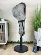 Super Quality Uruguayan Amethyst Cluster on Rotating Stand, 227.1 lbs & 53.1" Tall #5492 - 0035 - Brazil GemsBrazil GemsSuper Quality Uruguayan Amethyst Cluster on Rotating Stand, 227.1 lbs & 53.1" Tall #5492 - 0035Clusters on Rotating Bases5492 - 0035