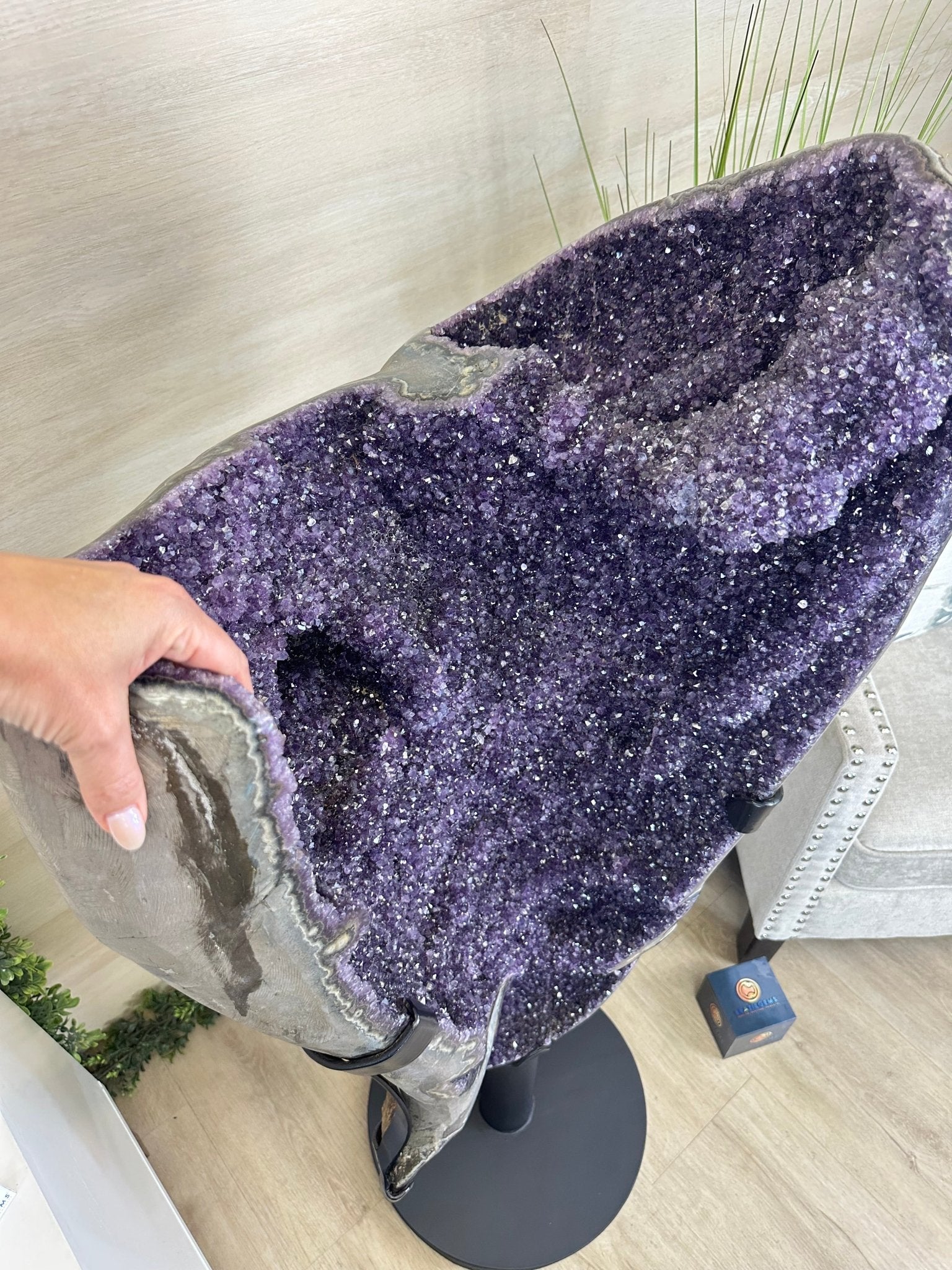 Super Quality Uruguayan Amethyst Cluster on Rotating Stand, 227.1 lbs & 53.1" Tall #5492 - 0035 - Brazil GemsBrazil GemsSuper Quality Uruguayan Amethyst Cluster on Rotating Stand, 227.1 lbs & 53.1" Tall #5492 - 0035Clusters on Rotating Bases5492 - 0035