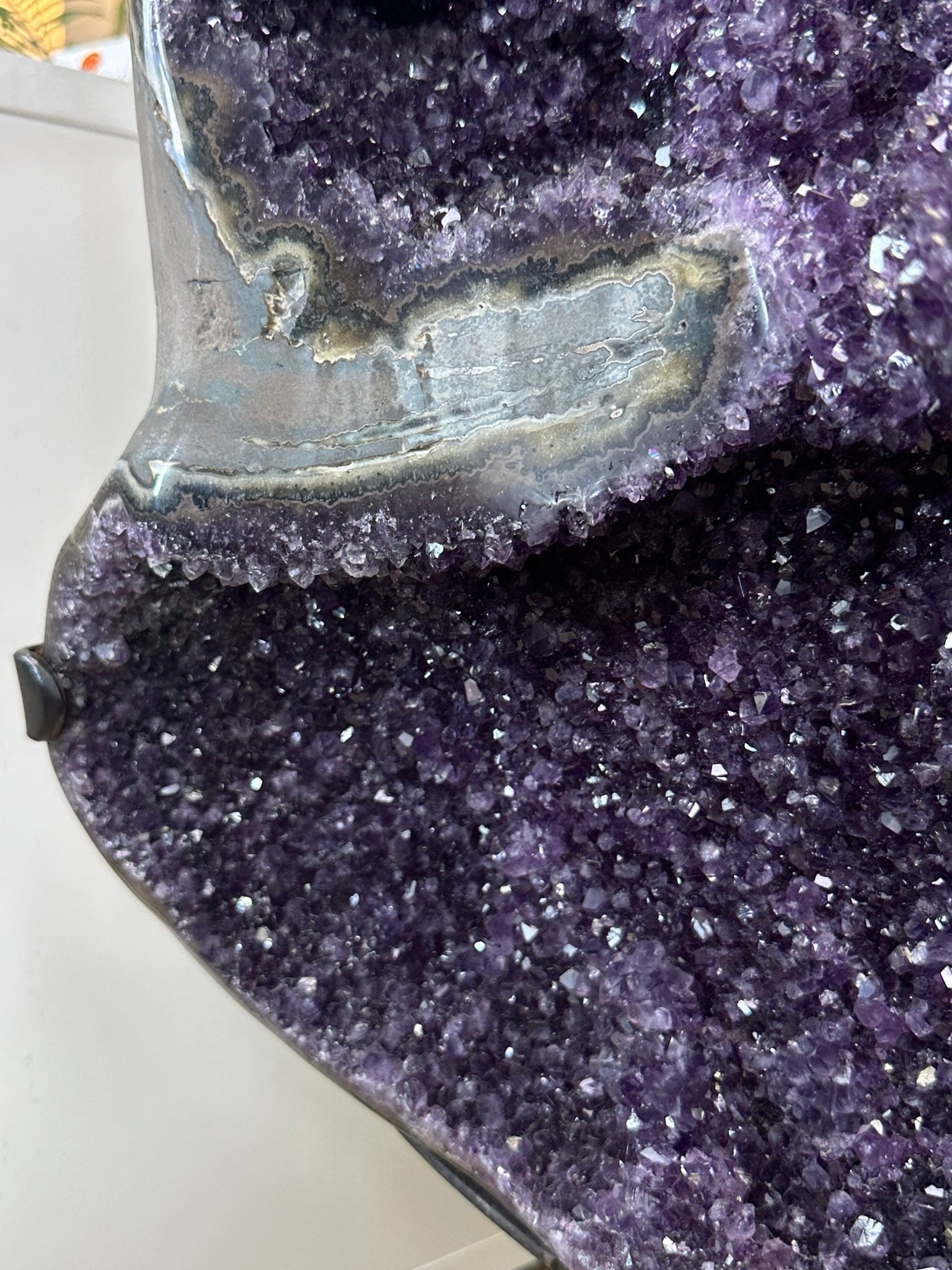 Super Quality Uruguayan Amethyst Cluster on Rotating Stand, 227.1 lbs & 53.1" Tall #5492 - 0035 - Brazil GemsBrazil GemsSuper Quality Uruguayan Amethyst Cluster on Rotating Stand, 227.1 lbs & 53.1" Tall #5492 - 0035Clusters on Rotating Bases5492 - 0035