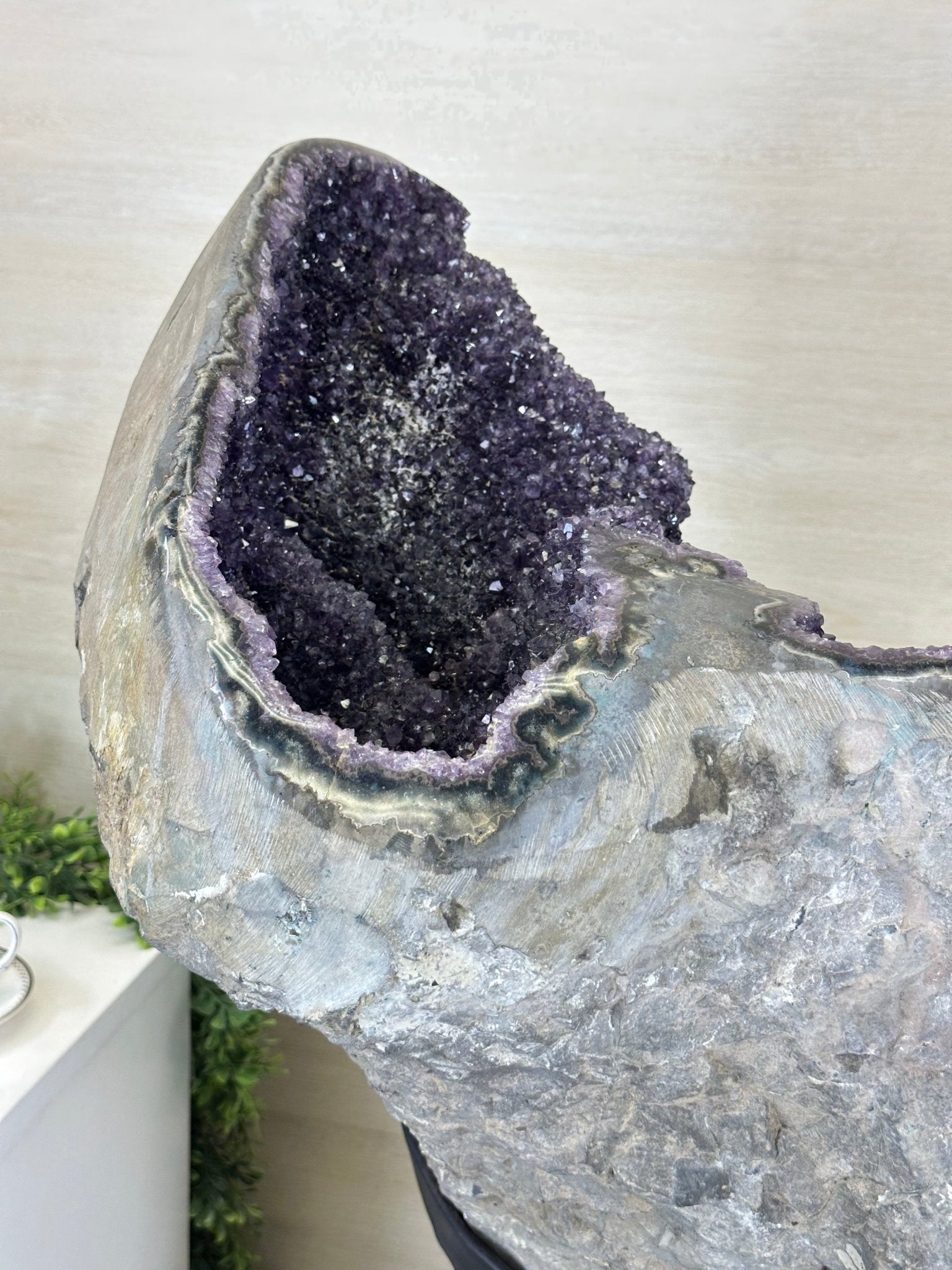Super Quality Uruguayan Amethyst Cluster on Rotating Stand, 227.1 lbs & 53.1" Tall #5492 - 0035 - Brazil GemsBrazil GemsSuper Quality Uruguayan Amethyst Cluster on Rotating Stand, 227.1 lbs & 53.1" Tall #5492 - 0035Clusters on Rotating Bases5492 - 0035