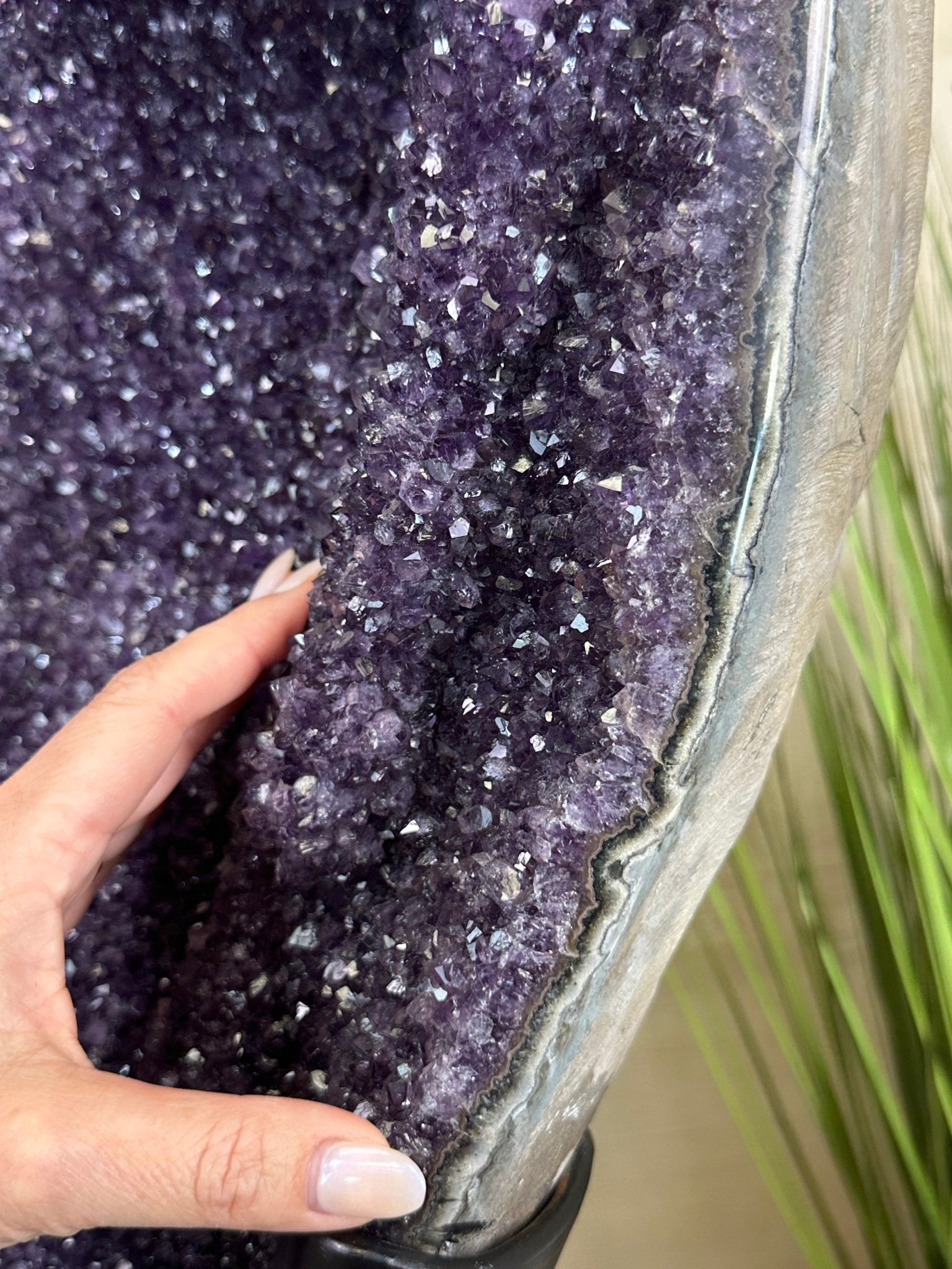 Super Quality Uruguayan Amethyst Cluster on Rotating Stand, 227.1 lbs & 53.1" Tall #5492 - 0035 - Brazil GemsBrazil GemsSuper Quality Uruguayan Amethyst Cluster on Rotating Stand, 227.1 lbs & 53.1" Tall #5492 - 0035Clusters on Rotating Bases5492 - 0035