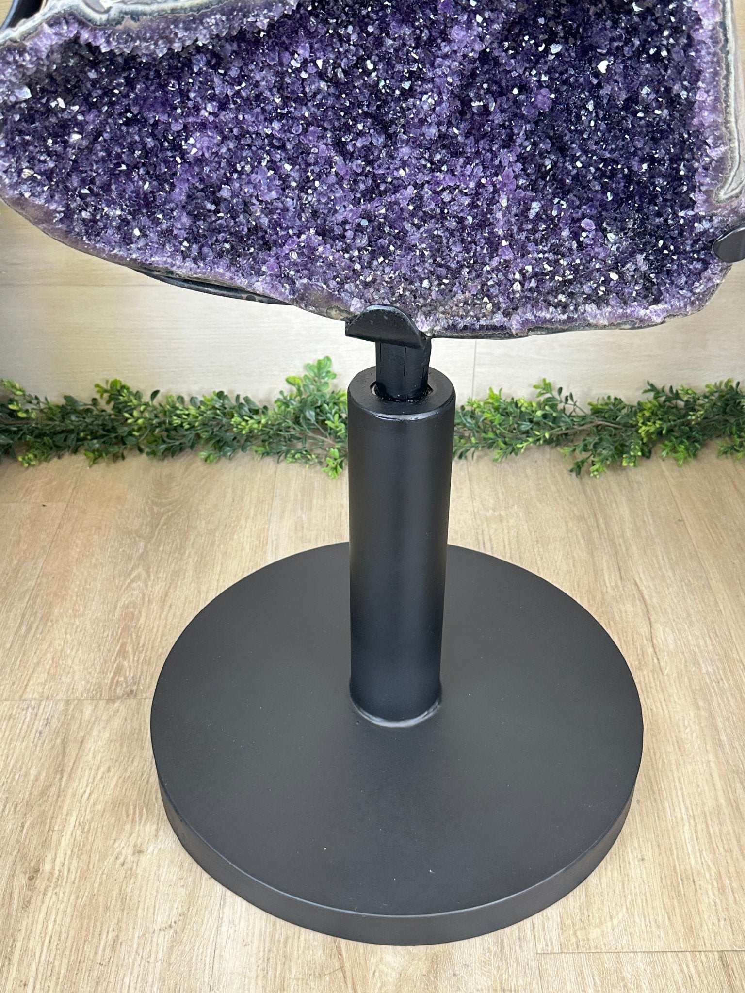 Super Quality Uruguayan Amethyst Cluster on Rotating Stand, 227.1 lbs & 53.1" Tall #5492 - 0035 - Brazil GemsBrazil GemsSuper Quality Uruguayan Amethyst Cluster on Rotating Stand, 227.1 lbs & 53.1" Tall #5492 - 0035Clusters on Rotating Bases5492 - 0035