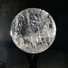 Super Quartz Clear Quartz Sphere on a Metal Base, 0.9 lbs & 5.2" Tall #5631 - 0018 - Brazil GemsBrazil GemsSuper Quartz Clear Quartz Sphere on a Metal Base, 0.9 lbs & 5.2" Tall #5631 - 0018Spheres5631 - 0018