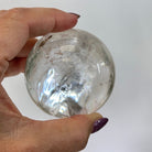 Super Quartz Clear Quartz Sphere on a Metal Base, 0.9 lbs & 5.2" Tall #5631 - 0018 - Brazil GemsBrazil GemsSuper Quartz Clear Quartz Sphere on a Metal Base, 0.9 lbs & 5.2" Tall #5631 - 0018Spheres5631 - 0018