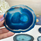 Teal Agate Coasters w/ silicone bumpers, 3.5" to 4.5" each, 4 - piece set Model #5202TEAL by Brazil Gems - Brazil GemsBrazil GemsTeal Agate Coasters w/ silicone bumpers, 3.5" to 4.5" each, 4 - piece set Model #5202TEAL by Brazil GemsCoaster Sets5202TEAL