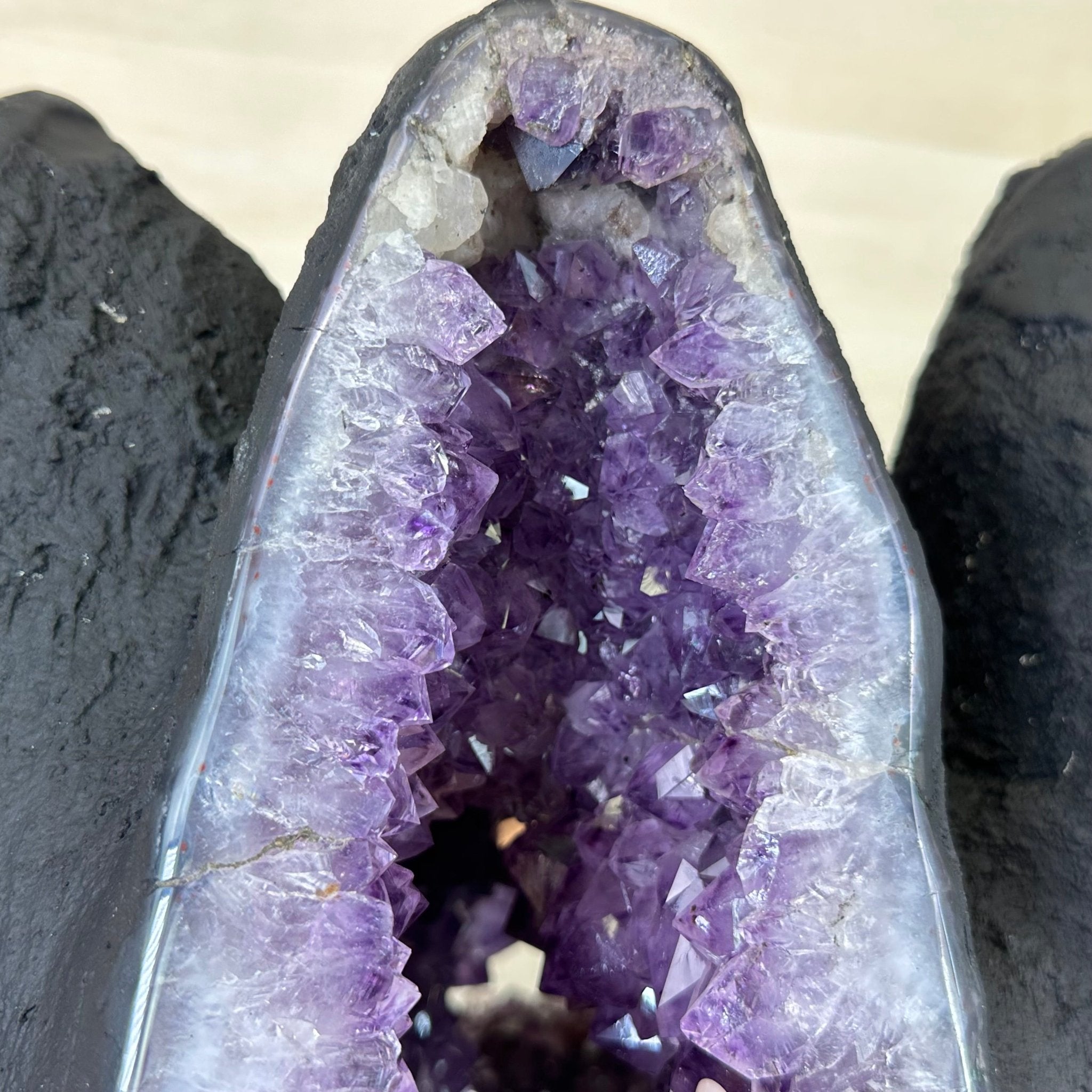 Unique Amethyst Cluster of 4 Cathedrals on a Rotating Stand, 125.7 lbs & 29.8" Tall #5492 - 0036 - Brazil GemsBrazil GemsUnique Amethyst Cluster of 4 Cathedrals on a Rotating Stand, 125.7 lbs & 29.8" Tall #5492 - 0036Clusters on Rotating Bases5492 - 0036
