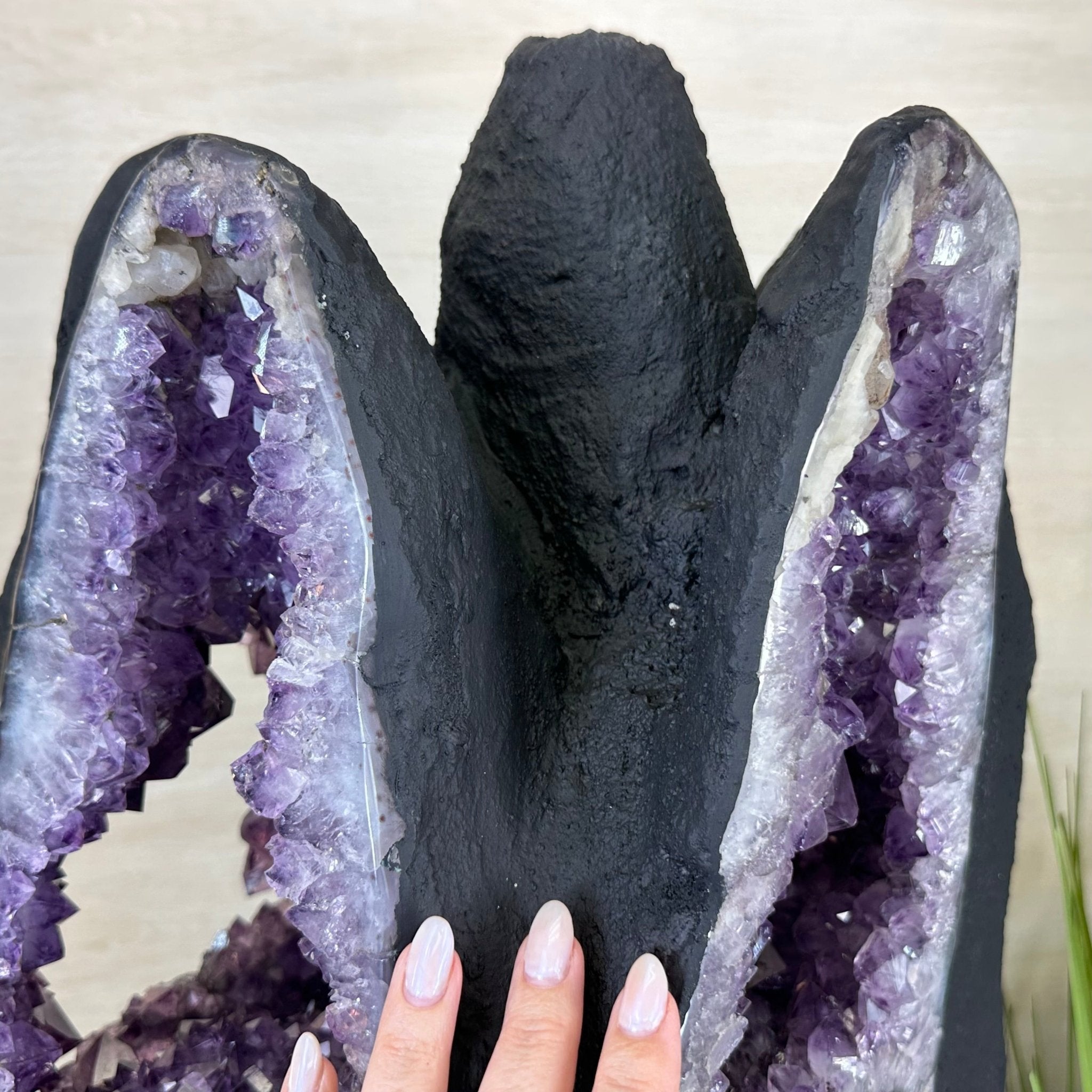 Unique Amethyst Cluster of 4 Cathedrals on a Rotating Stand, 125.7 lbs & 29.8" Tall #5492 - 0036 - Brazil GemsBrazil GemsUnique Amethyst Cluster of 4 Cathedrals on a Rotating Stand, 125.7 lbs & 29.8" Tall #5492 - 0036Clusters on Rotating Bases5492 - 0036