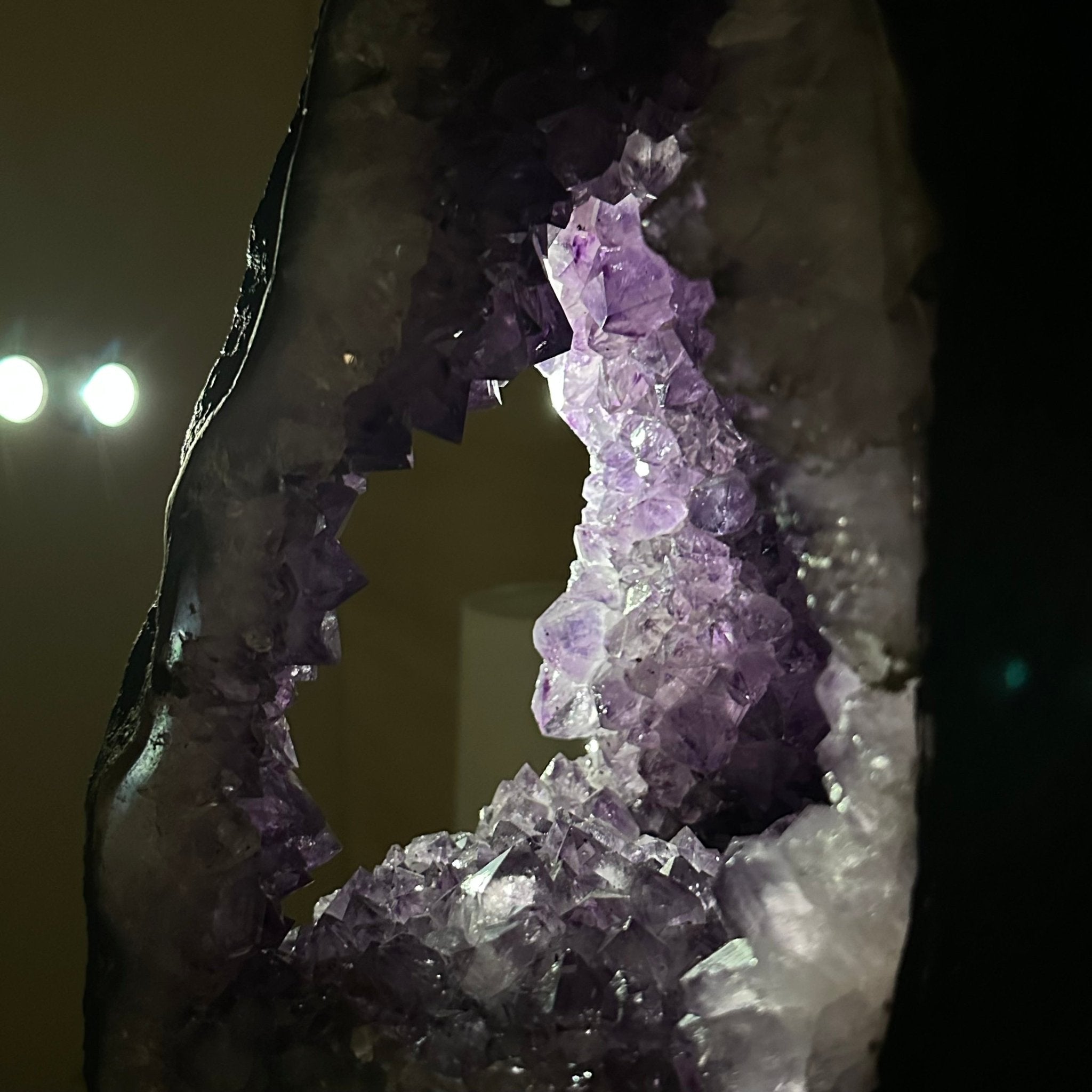 Unique Amethyst Cluster of 4 Cathedrals on a Rotating Stand, 125.7 lbs & 29.8" Tall #5492 - 0036 - Brazil GemsBrazil GemsUnique Amethyst Cluster of 4 Cathedrals on a Rotating Stand, 125.7 lbs & 29.8" Tall #5492 - 0036Clusters on Rotating Bases5492 - 0036