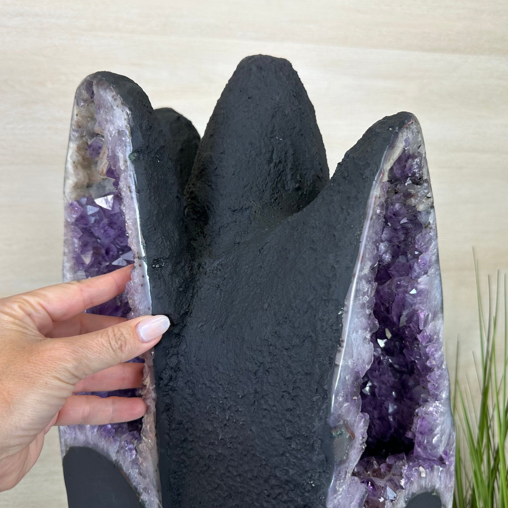 Unique Amethyst Cluster of 4 Cathedrals on a Rotating Stand, 125.7 lbs & 29.8" Tall #5492 - 0036 - Brazil GemsBrazil GemsUnique Amethyst Cluster of 4 Cathedrals on a Rotating Stand, 125.7 lbs & 29.8" Tall #5492 - 0036Clusters on Rotating Bases5492 - 0036