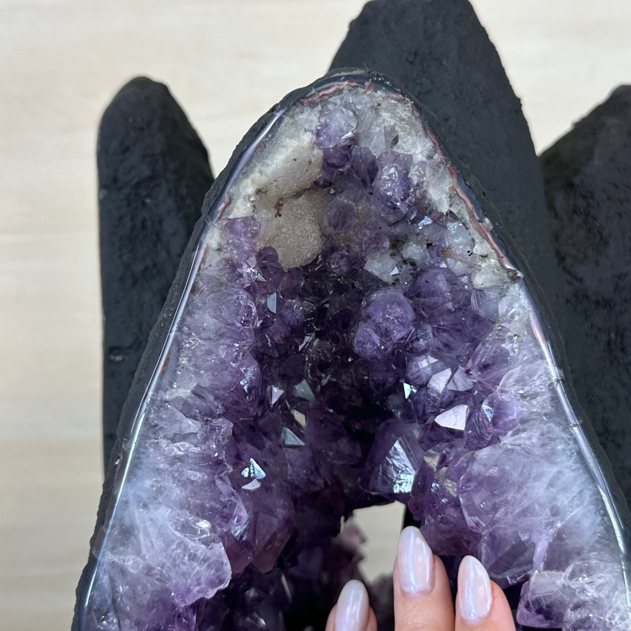 Unique Amethyst Cluster of 4 Cathedrals on a Rotating Stand, 125.7 lbs & 29.8" Tall #5492 - 0036 - Brazil GemsBrazil GemsUnique Amethyst Cluster of 4 Cathedrals on a Rotating Stand, 125.7 lbs & 29.8" Tall #5492 - 0036Clusters on Rotating Bases5492 - 0036