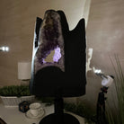Unique Amethyst Cluster of 4 Cathedrals on a Rotating Stand, 125.7 lbs & 29.8" Tall #5492 - 0036 - Brazil GemsBrazil GemsUnique Amethyst Cluster of 4 Cathedrals on a Rotating Stand, 125.7 lbs & 29.8" Tall #5492 - 0036Clusters on Rotating Bases5492 - 0036