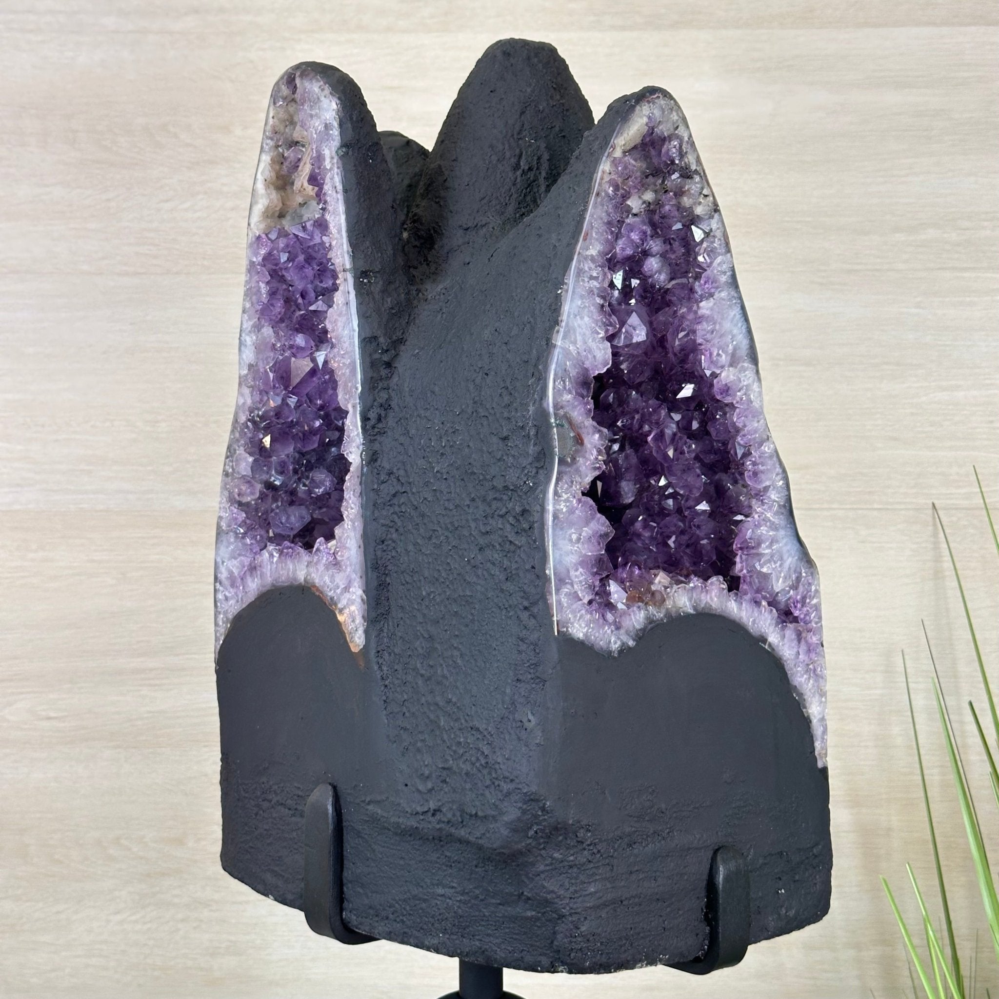 Unique Amethyst Cluster of 4 Cathedrals on a Rotating Stand, 125.7 lbs & 29.8" Tall #5492 - 0036 - Brazil GemsBrazil GemsUnique Amethyst Cluster of 4 Cathedrals on a Rotating Stand, 125.7 lbs & 29.8" Tall #5492 - 0036Clusters on Rotating Bases5492 - 0036