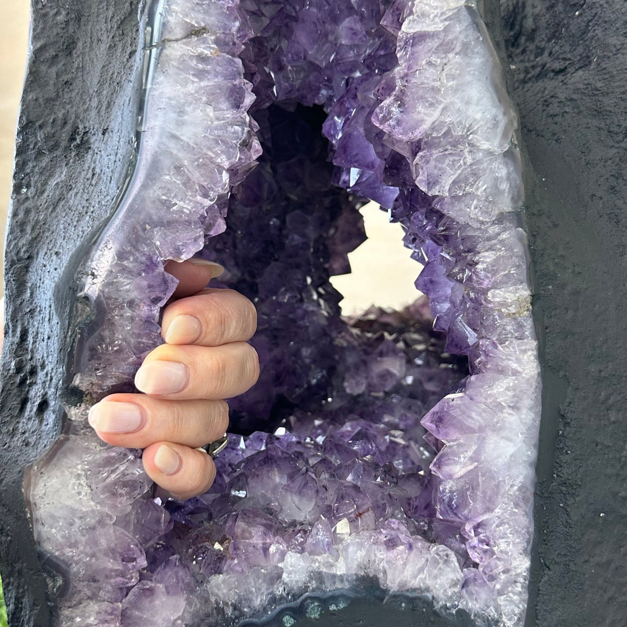 Unique Amethyst Cluster of 4 Cathedrals on a Rotating Stand, 125.7 lbs & 29.8" Tall #5492 - 0036 - Brazil GemsBrazil GemsUnique Amethyst Cluster of 4 Cathedrals on a Rotating Stand, 125.7 lbs & 29.8" Tall #5492 - 0036Clusters on Rotating Bases5492 - 0036