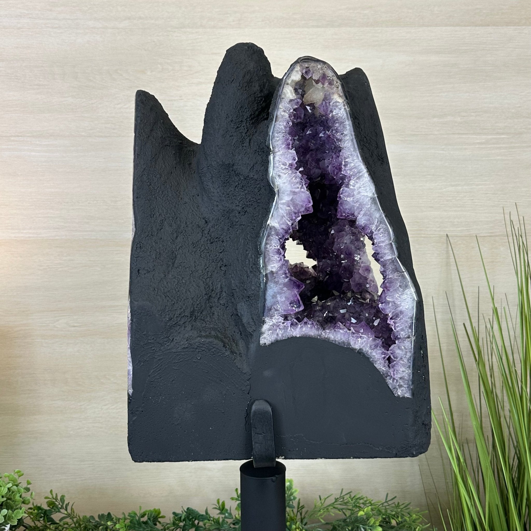 Unique Amethyst Cluster of 4 Cathedrals on a Rotating Stand, 125.7 lbs & 29.8" Tall #5492 - 0036 - Brazil GemsBrazil GemsUnique Amethyst Cluster of 4 Cathedrals on a Rotating Stand, 125.7 lbs & 29.8" Tall #5492 - 0036Clusters on Rotating Bases5492 - 0036