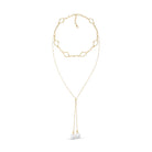 White Shell Pearls 18K Gold Plated Choker & Lariat Necklace - Brazil GemsBrazil GemsWhite Shell Pearls 18K Gold Plated Choker & Lariat NecklaceNecklace12GP2101 - 133