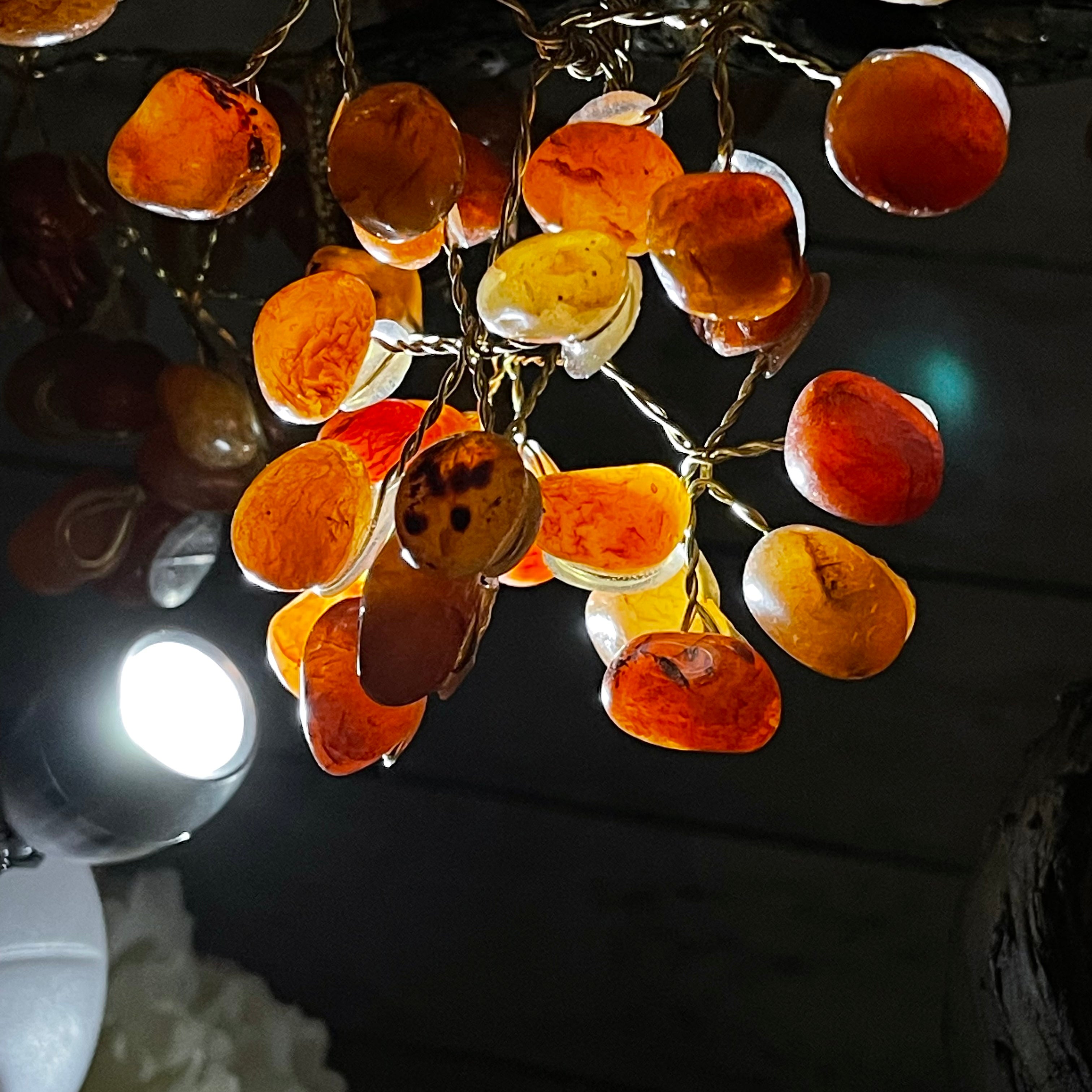 Handmade Carnelian Gemstone Tree with orange and red gemstones