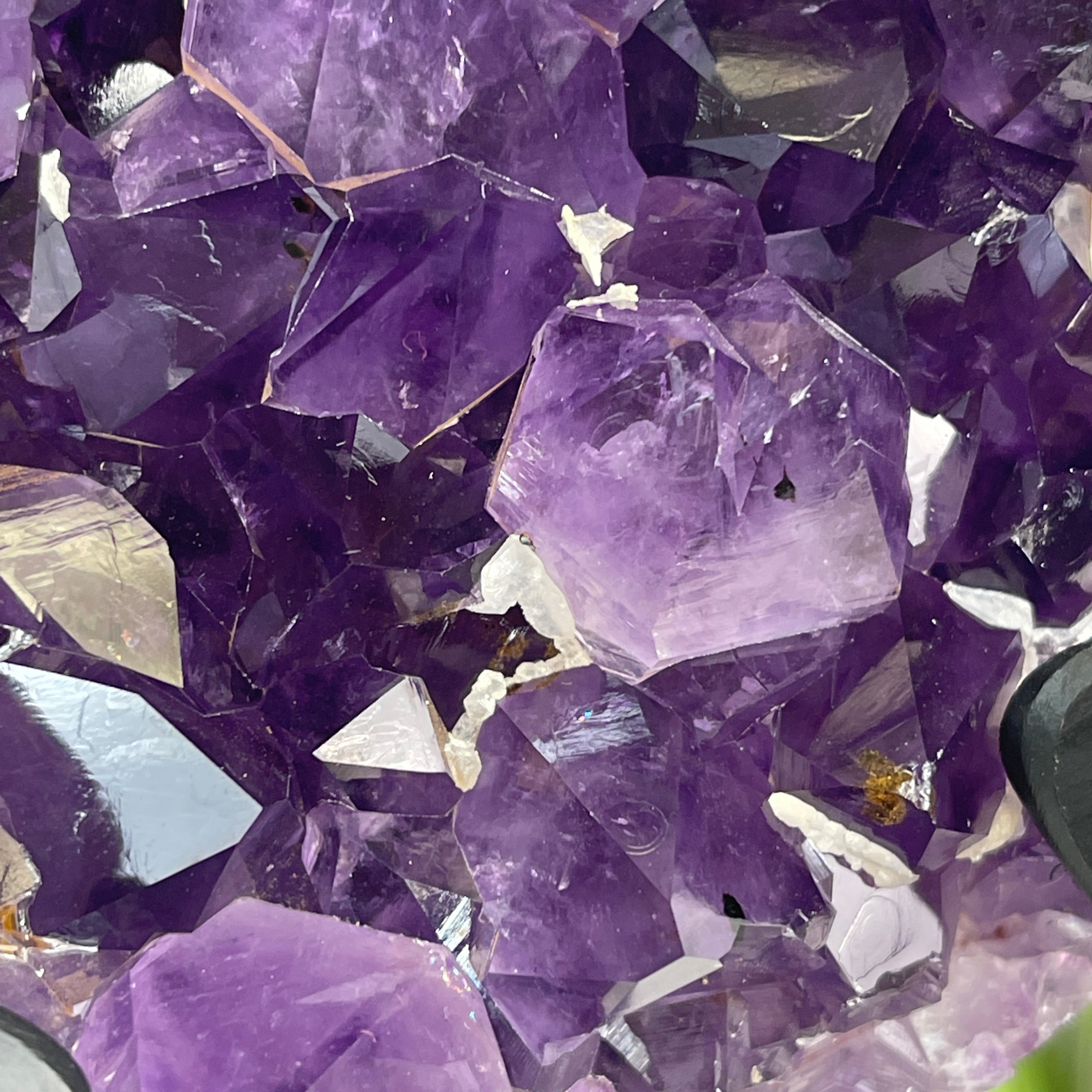 Collection of multiple amethyst crystals
