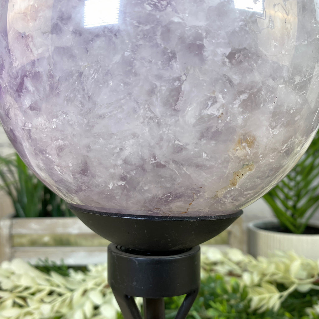 Amethyst Sphere on Spinning Base, 6.6" diameter and 13.6" tall (5607-0017) by Brazil Gems