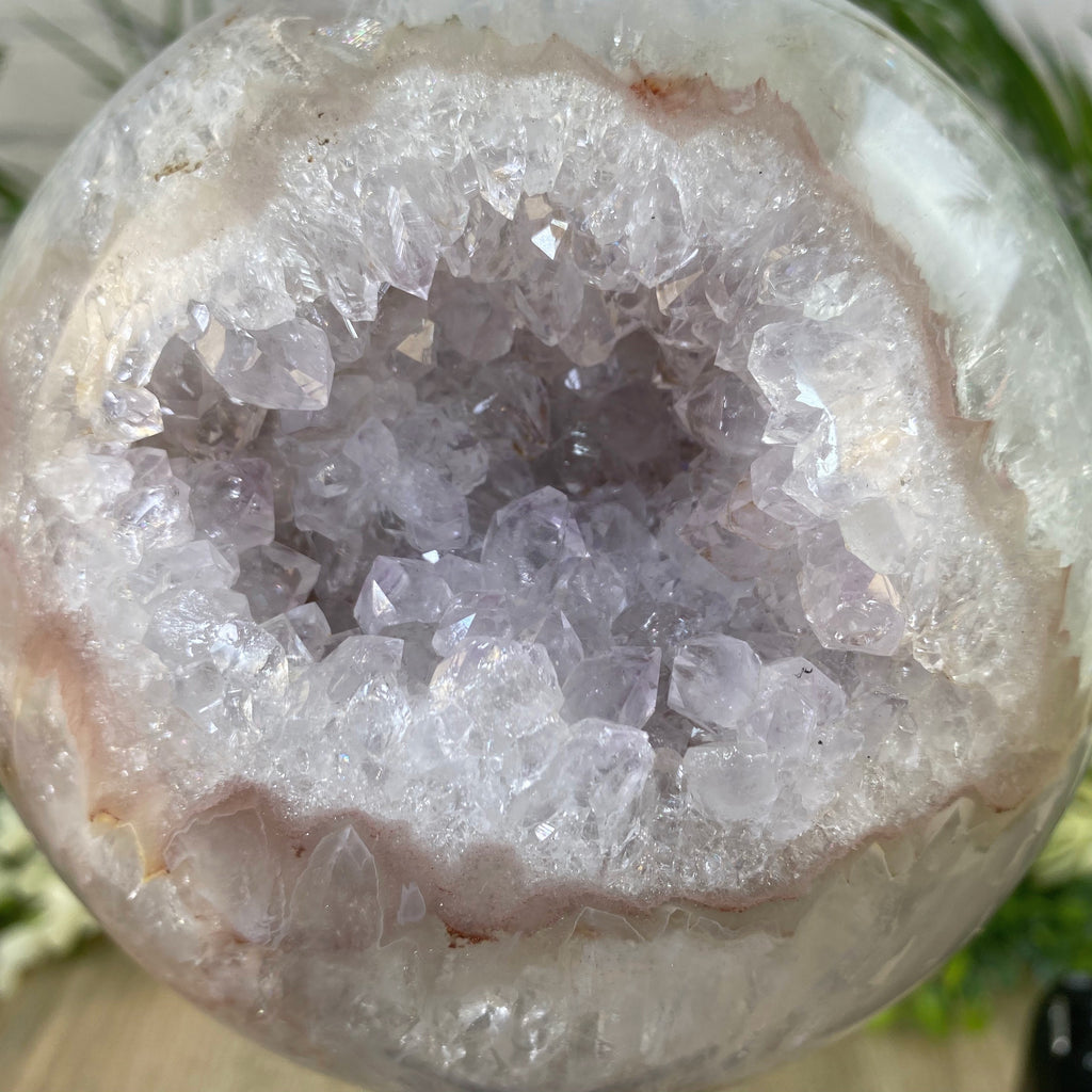 Amethyst Sphere on Spinning Base, 5.4" diameter and 10.9" tall (5607-0015) by Brazil Gems
