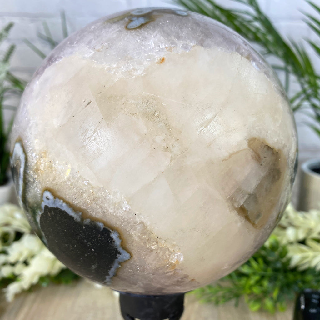 Amethyst Sphere on Spinning Base, 5.4" diameter and 11" tall (5607-0018) by Brazil Gems