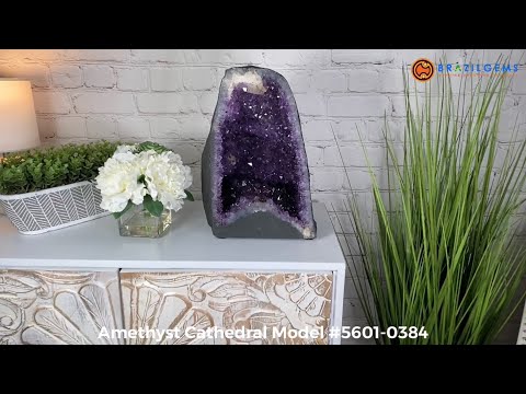 video of the Extra Quality Brazilian Amethyst Cathedral, 14.6” tall & 43.1 lbs