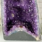 close up of the bottom of Extra Quality Brazilian Amethyst Cathedral, 14.6” tall & 43.1 lbs